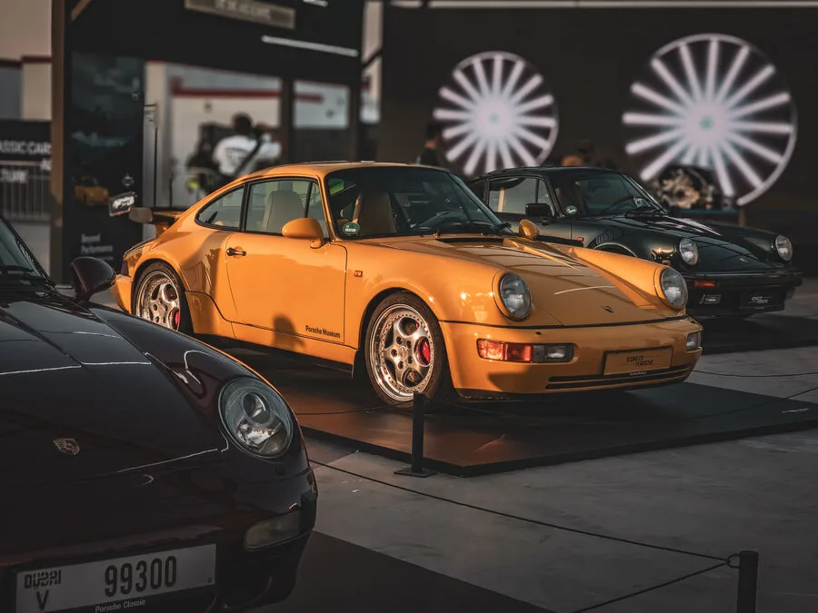 Yellow Porsche 964 from Porsche Museum