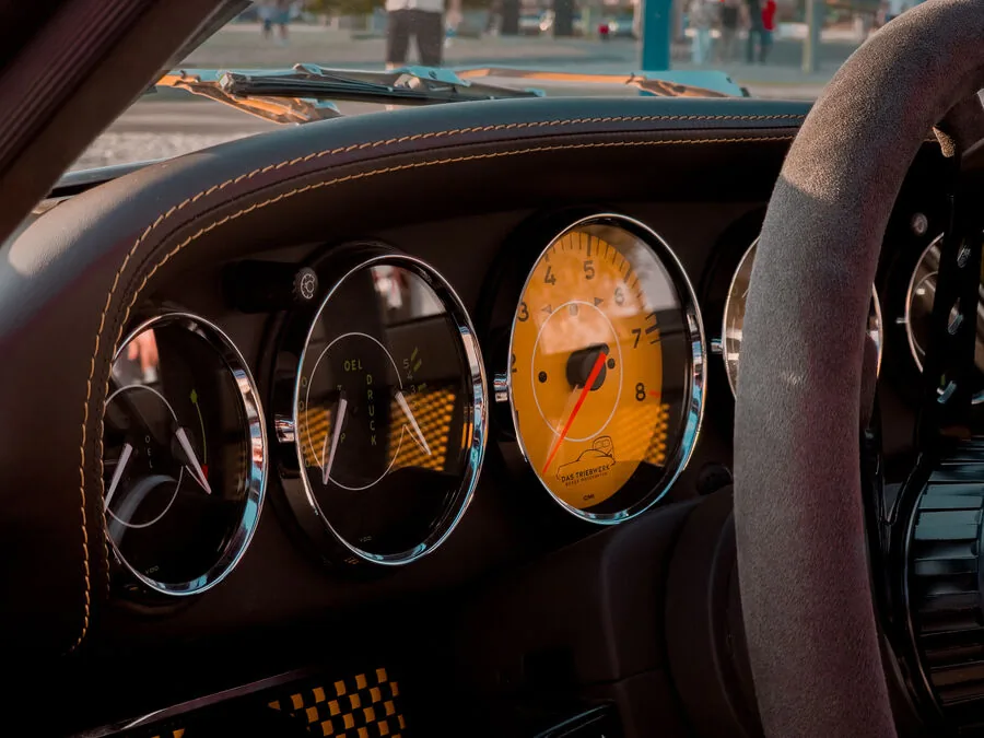 Porsche instrument cluster detail